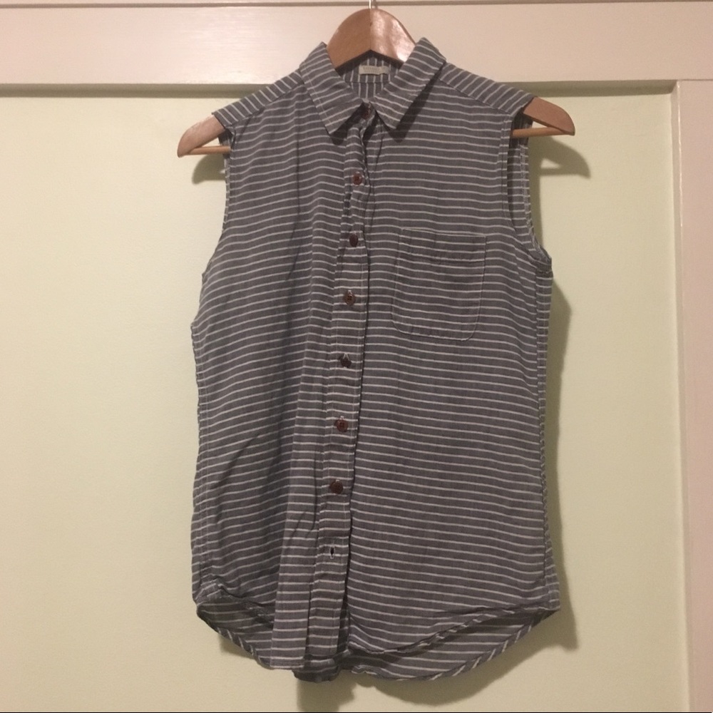 Handmade in California striped sleeveless top